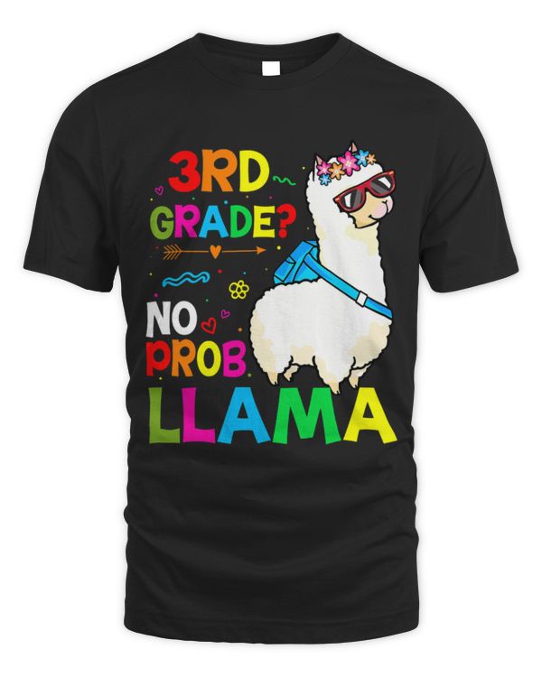 Llama Pet Third Team 3rd Grade Teacher Rainbow No Prob Llama 100th Day