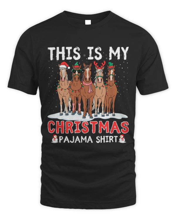 Horse Pet This Is My Christmas Pajama horse Lover Matching Boys Girls