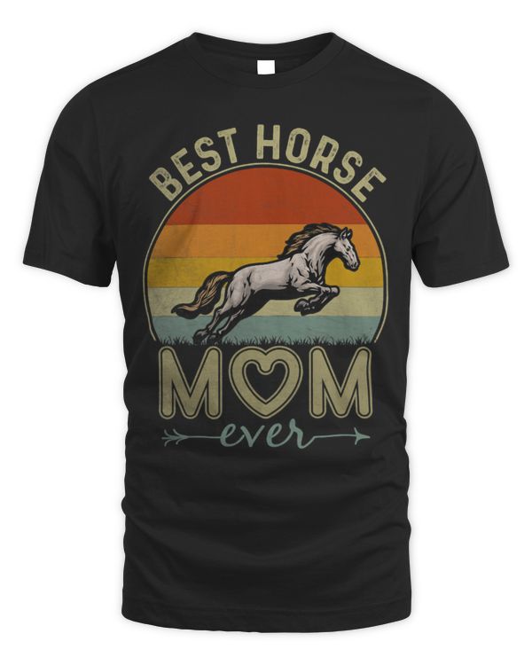 Horse Pet Womens Best Horse Mom Ever Retro Design Cute Mom Mothers Day