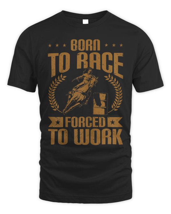 Horse Pet Womens Born To Race Horse Riding Rodeo Barrel Racing