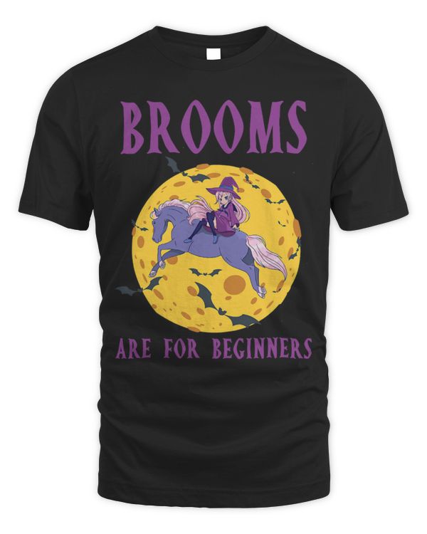 Horse Pet Womens Brooms Are For Beginners Horse Witch Funny
