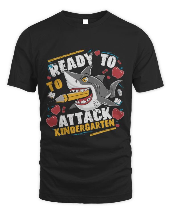 Shark Pet Ready To Attack Kindergarten Kids First Day School Fun