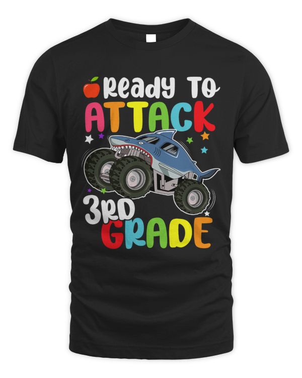 Shark Pet Ready To Attack 3rd Grade Shark Monster Truck Back To School