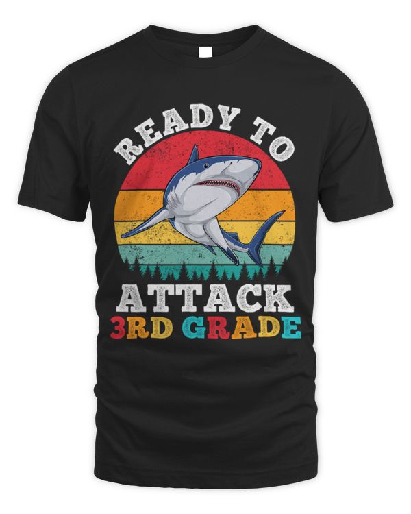 Shark Pet Ready To Attack 3rd Third Grade Shark Kids Back to School