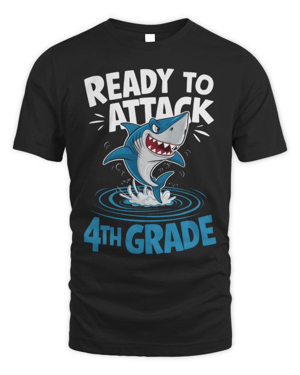 Shark Pet Ready To Attack 4th Grade Funny Shark