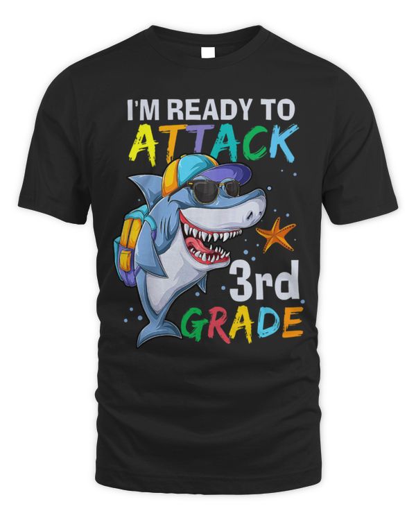 Shark Pet Ready To Attack 3rd Grade Shark Back To School Sea Animal