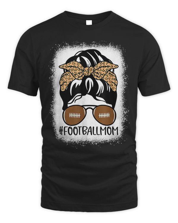 Bleached Football Mom Life With Leopard mothers day gift