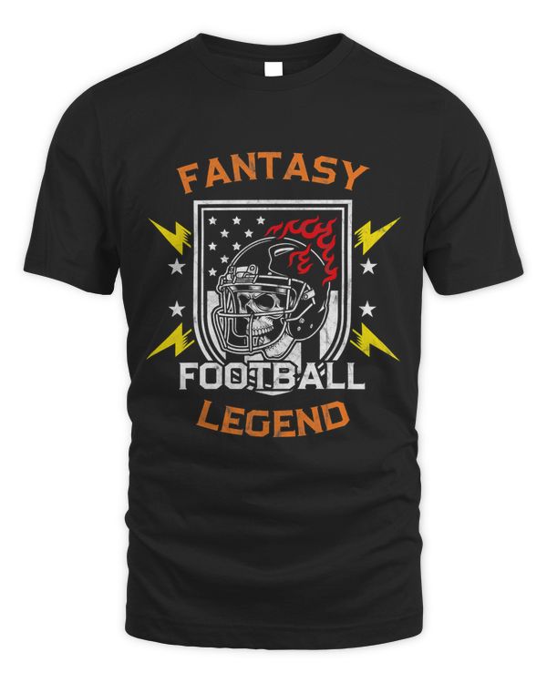 Fantasy Football Legend Draft Retro Vintage Skull