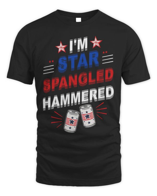 Drinker Beer Alcohol Funny 4th of July Hammered 3