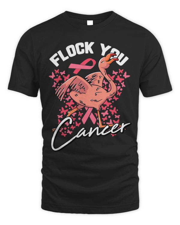 Breast Cancer Flamingo Flock You Cool Awareness Gifts T-Shirt