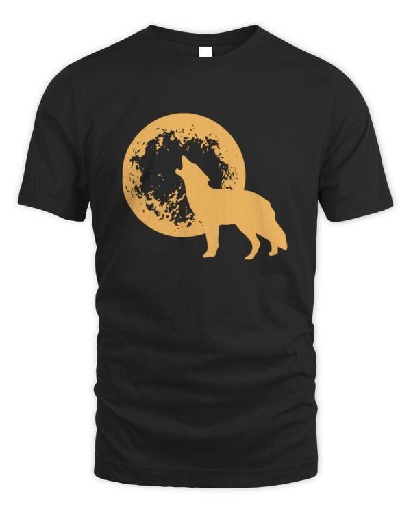 A Lone Wolf Howling at World