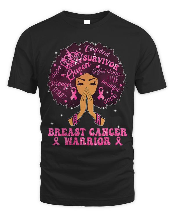 In October We Wear Pink Black Woman Breast Cancer Awareness 6