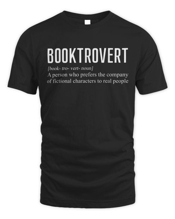Booktrovert Definition Funny Book Lover Meaning Reader T-shirt