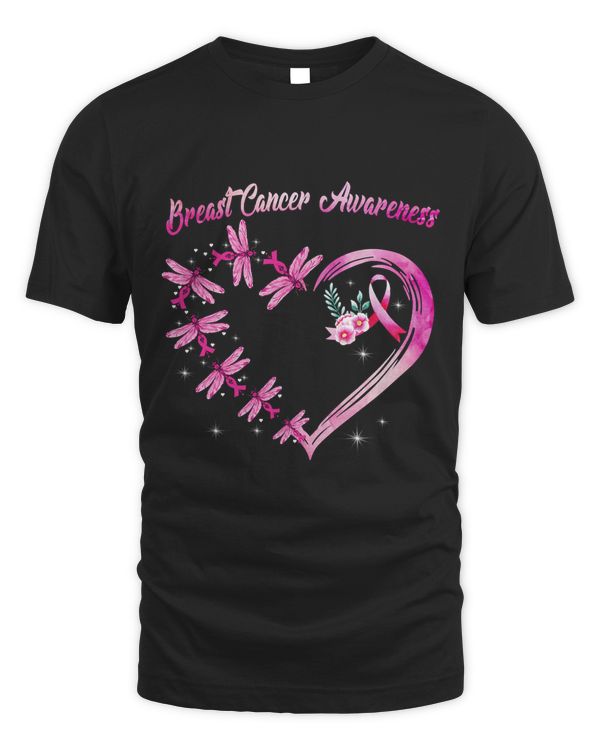 In October We Wear Pink Breast Cancer Awareness Dragonfly