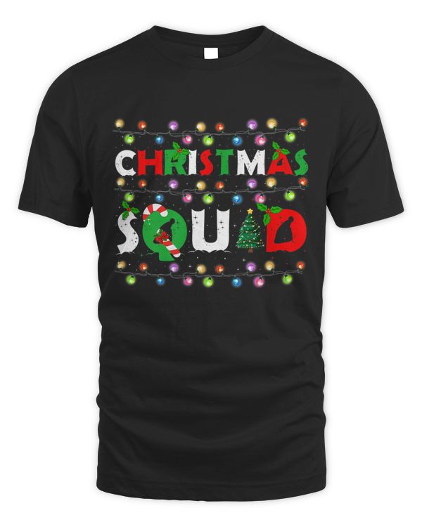 Christmas Squad Family Matching Group Lighting Holiday Xmas Premium T-shirt