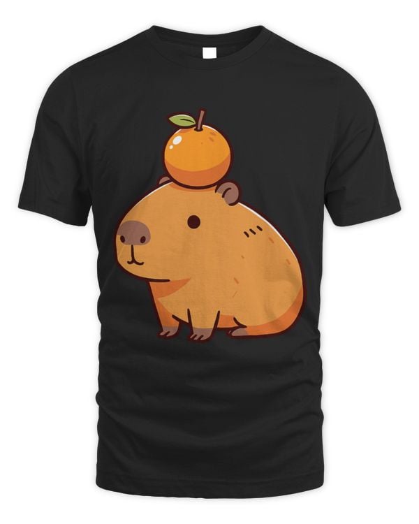Cute Capybara with Orange on the Head Capybara