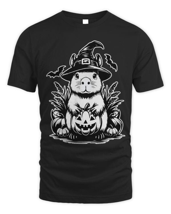 Cute Capybara Halloween Costume Spooky Witch Bat Rodent Animal 1