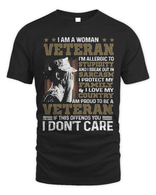 Im Am A Woman Veteran Im Allergic To Stupidity 260