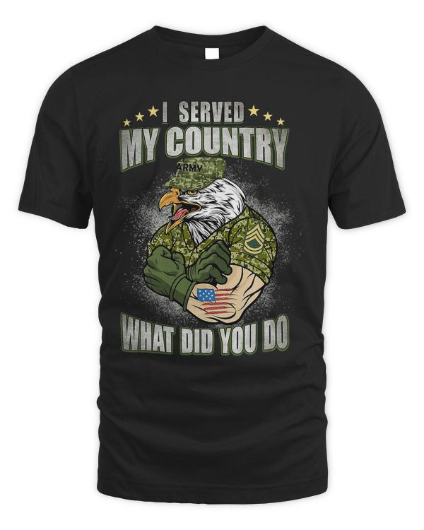 I Served My Country What Did You Do Flag US Veteran Day 173