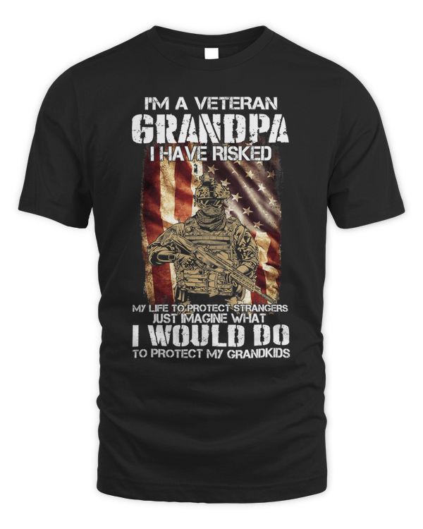 Im A Veteran Grandpa T shirt US Veterans Day Gift 130