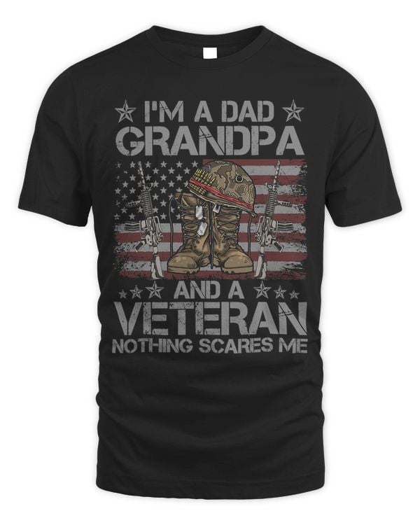 Fathers Day 4th of July Im a Dad Grandpa and a Veteran 31