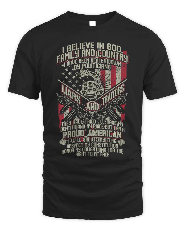 I Believe In God Proud American Veteran Patriotic American 135