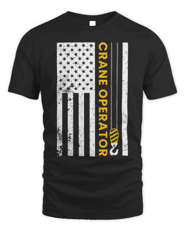 Cute Crane Driver Patriotic Crane Operator Flag Crane Hook Load Block July 4th