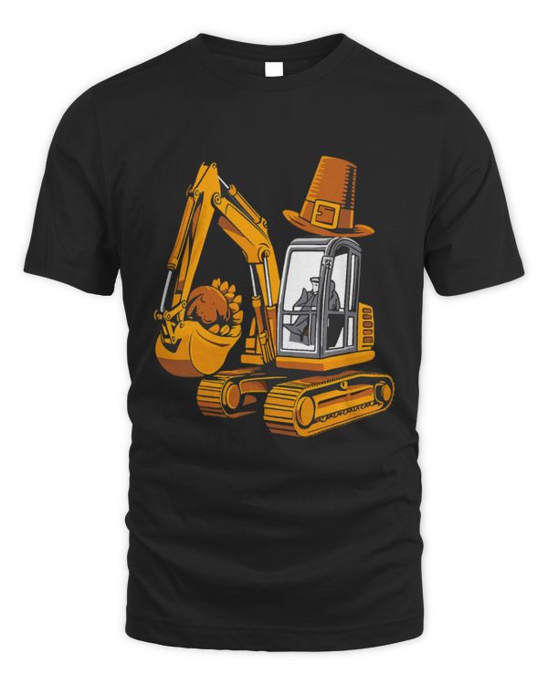 Cute Crane Driver pilgrim crane turkey thanksgiving truck toddler boys kids 0
