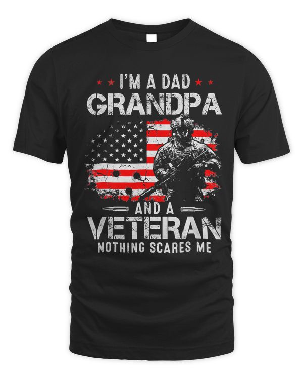 Im A Dad Grandpa Veteran Fathers Day for Mens Womens 402