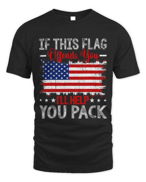 If This Flag Offends You Ill Help You Pack US Flag 220