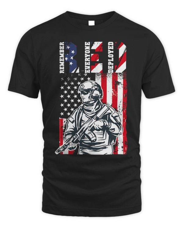 Red Friday Remember Everyone Deployed Patriotic US Flag 487