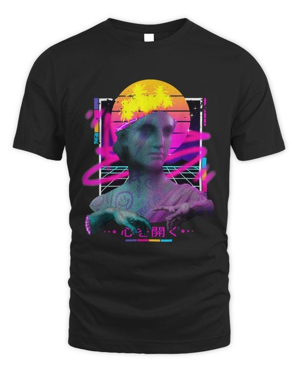 Vaporwave Woman Greek Sculpture Retrowave Statue Sculptor56