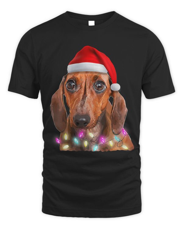 Christmas Dachshund Xmas Dog Tree Santa Hat Daschund156
