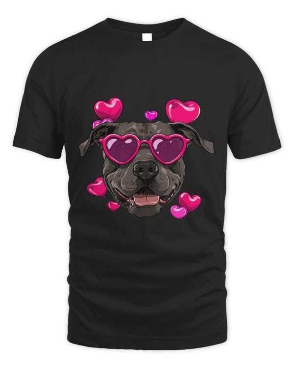 Valentines Day American Pit Bull Terrier Heart Couples Dog228