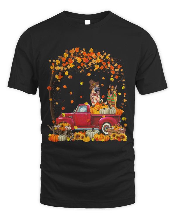 German Shepherd Autumn Fall Pumpkin Truck Mappe Thanksgiving432