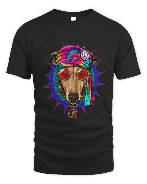 Tie Dye Hippie Greyhound Hippiness Peace Love Dog 706
