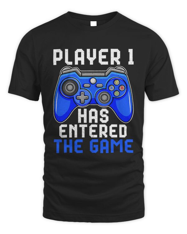 Player 1 Has Entered The Game Gamer Gaming Boys Girls Kids