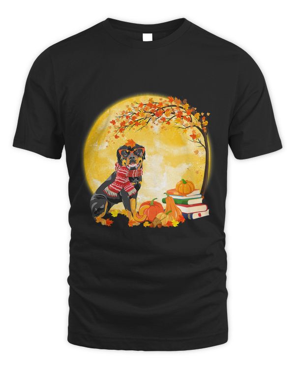 Rottweiler Dog Autumn Fall Pumpkin Truck Mappe Thanksgiving253