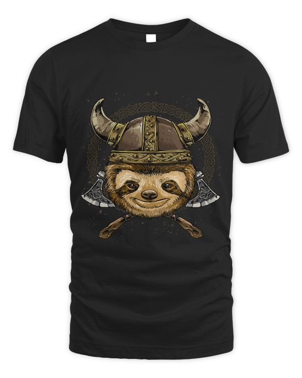 Viking Sloth with Viking Helmet Mjolnir Axes 258