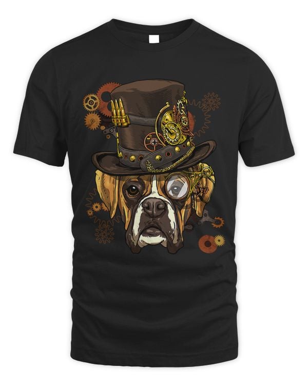 Steampunk Boxer Dog Shirt Steampunk Lovers Gift 17