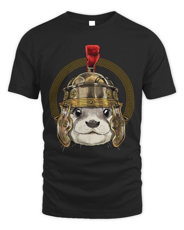 Otter in Roman Helmet Centurion Legionnaire Otter Lover 236