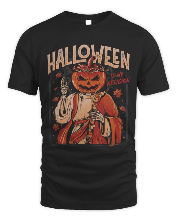 Halloween Is My Religion Funny Pumpkin Jesus664