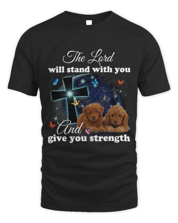 Goldendoodle Dog The Lord Will Stand With You Christian200