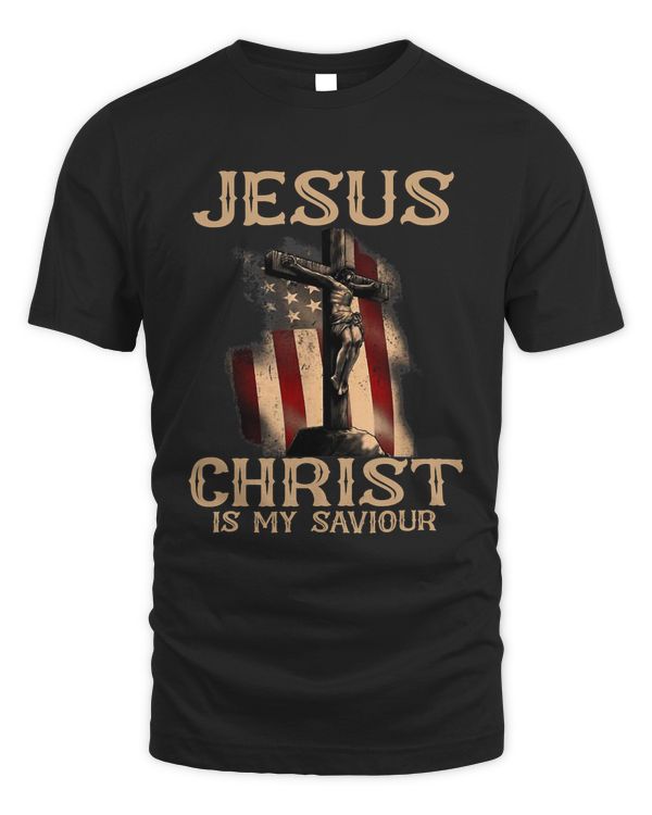 Jesus Christian Jesus Christ Is My Saviour American Flag Vintage