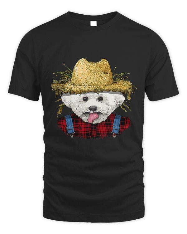 Bichon Frise Dog Farmer Farming Agriculture Pet Dog Lover 90