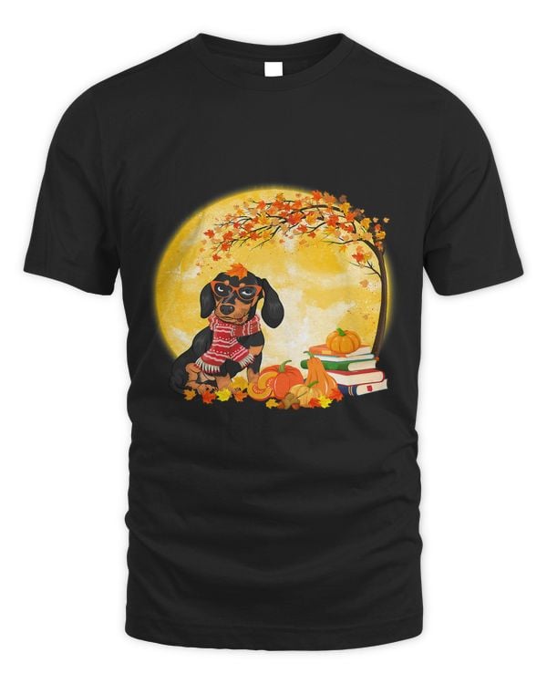 Dachshund Dog Autumn Fall Pumpkin Truck Mappe Thanksgiving335