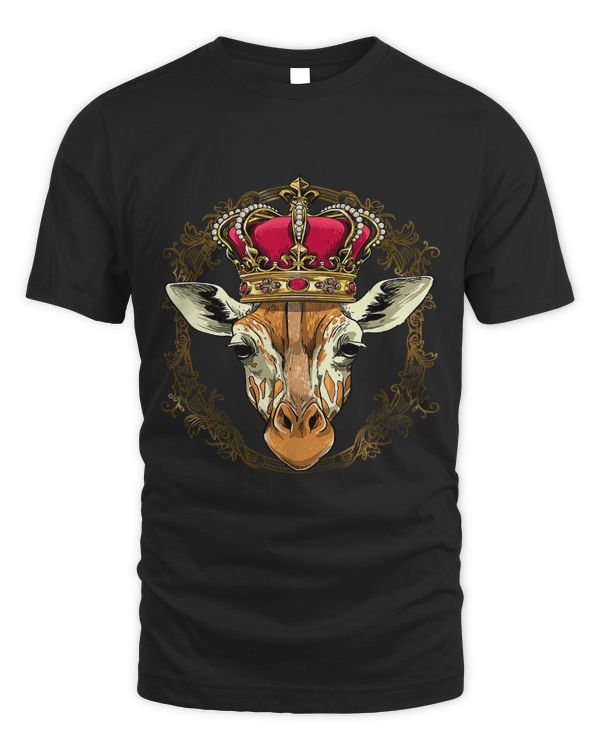 King Giraffe Wearing CrownQueen Giraffe Animal 390