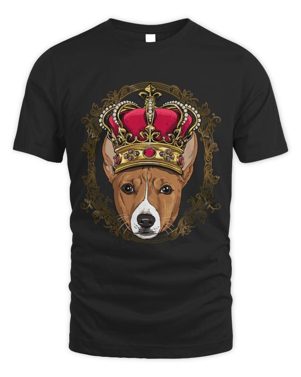 King Basenji Wearing CrownQueen Basenji Dog 392