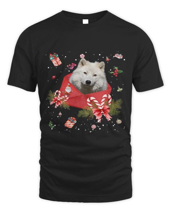 Wolf In Christmas Card Ornament Pajama Xmas392
