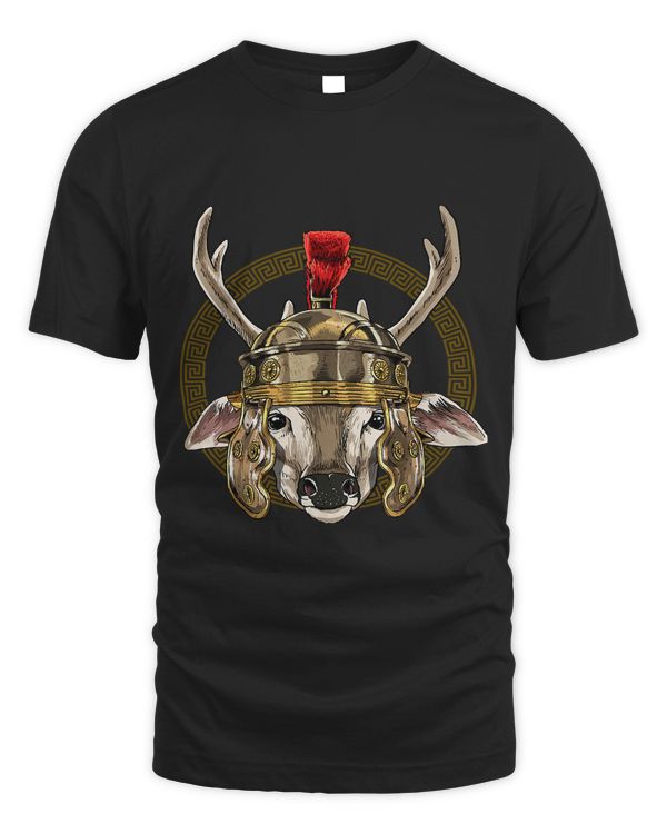 Deer in Roman Helmet Centurion Legionnaire Deer Lover 47